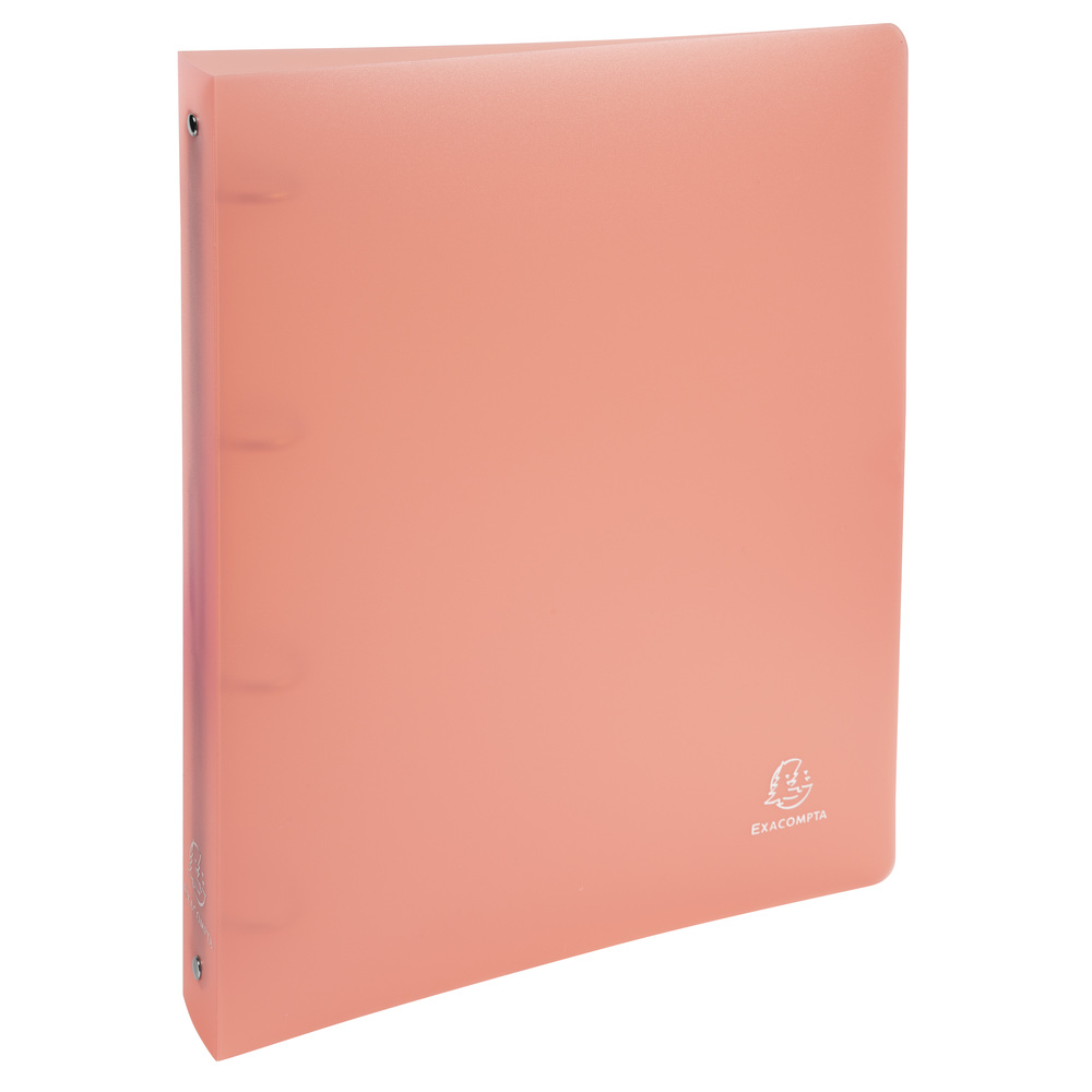 Pořadač 4-kroužkový A4 maxi Exacompta 4 cm pastel korálový