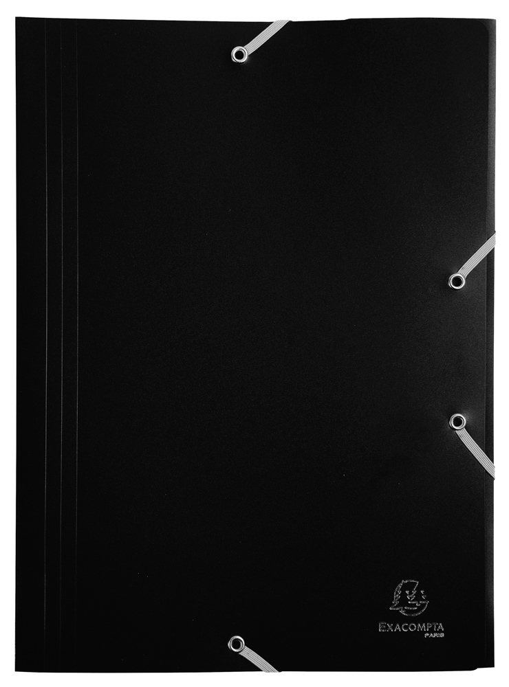 Exacompta spisové desky s gumičkou Opak, A4 maxi, PP, černé