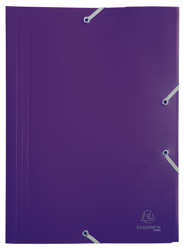 Exacompta spisové desky s gumičkou Opak, A4 maxi, PP,fialové