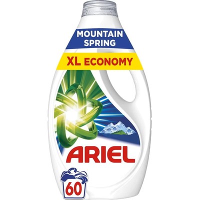 Ariel prací gel 60 PD, Mountain spring (bílé i barevné prádlo)