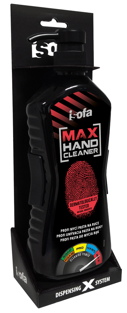 Isofa MAX - profi tekutá pasta na ruce 550g pro silně znečištěné ruce + držák zdarma