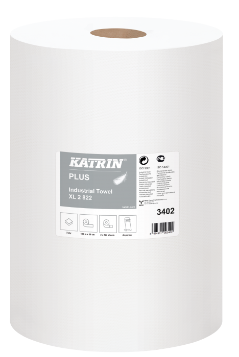 KATRIN PLUS průmyslová utěrka celulózová bílá XL 3402 / 2ks