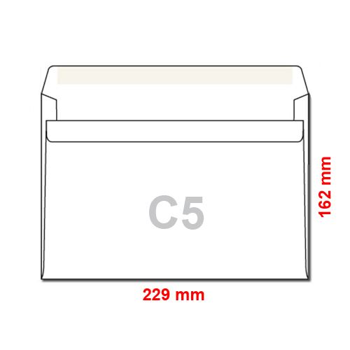 Obálka C5 samolepicí, 1000 ks, 162 x 229 mm
