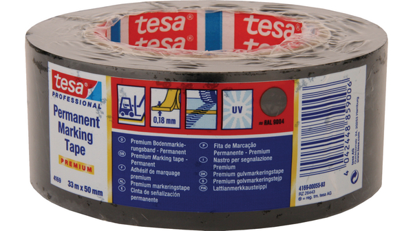 Lepící páska podlahová TESA flex 50 mm x 33 m černá