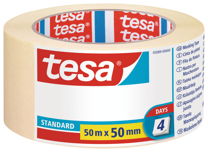 Páska lepicí TESA maskovací/krepová 50 m x 50 mm