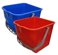Vědro / kbelík plastový 17l hranatý modrý nebo červený