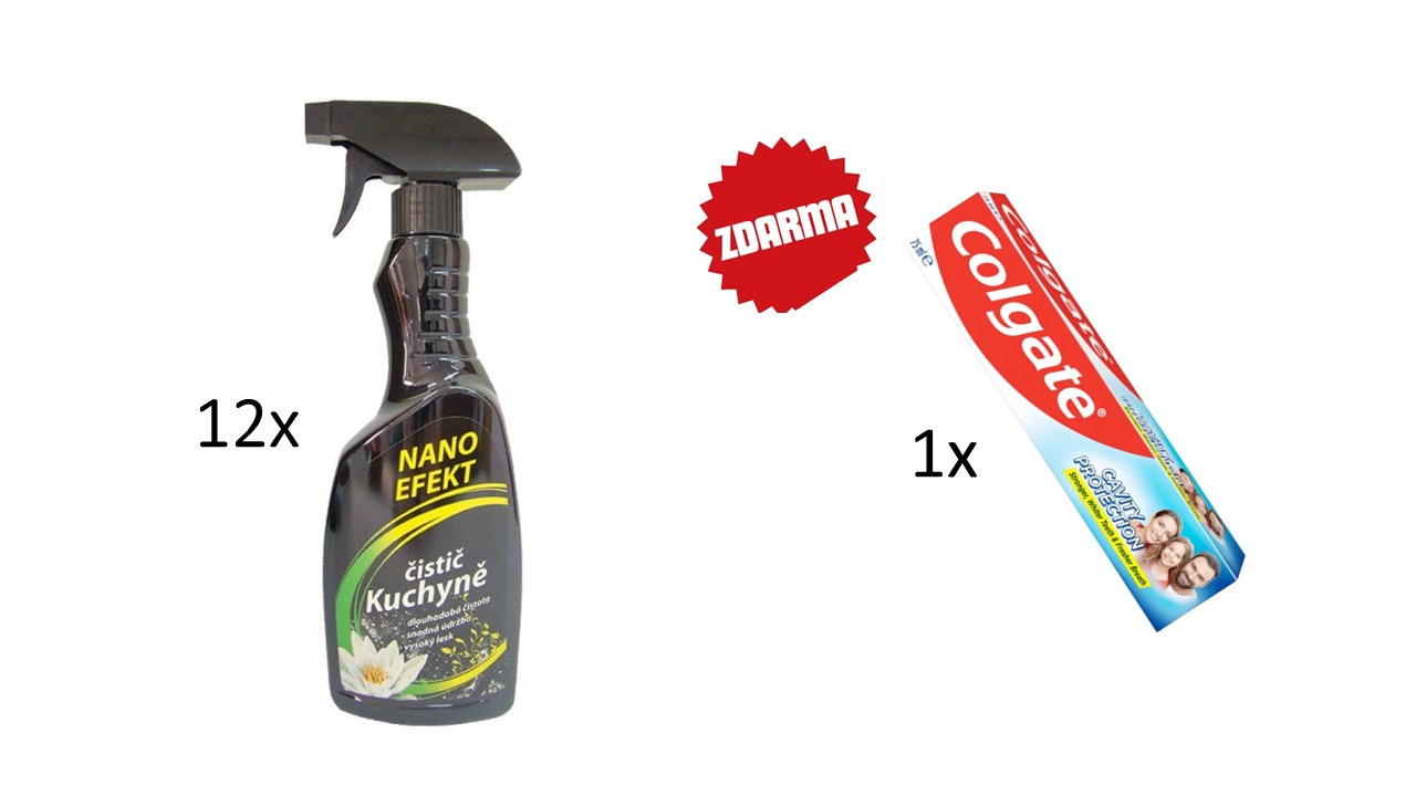 LARRIN nano efekt na kuchyně 500ml + dárek zubní pasta Colgate 75 ml mix druhů