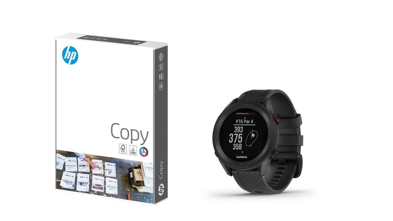 Papír kopírovací HP Copy A4 80g 500 listů + Garmin Approach S12 Black