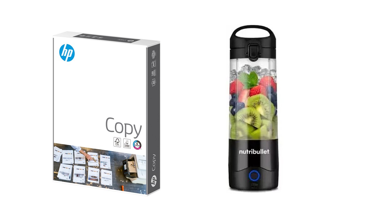 Papír kopírovací HP Copy A4 80g 500 listů + Nutribullet Portable NBP003B