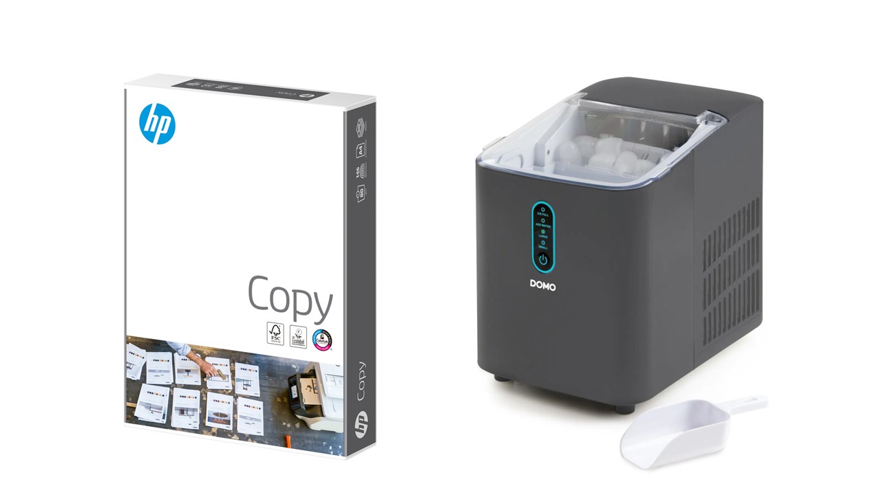 Papír kopírovací HP Copy A4 80g 500 listů + výrobník ledu DOMO DO1132IB