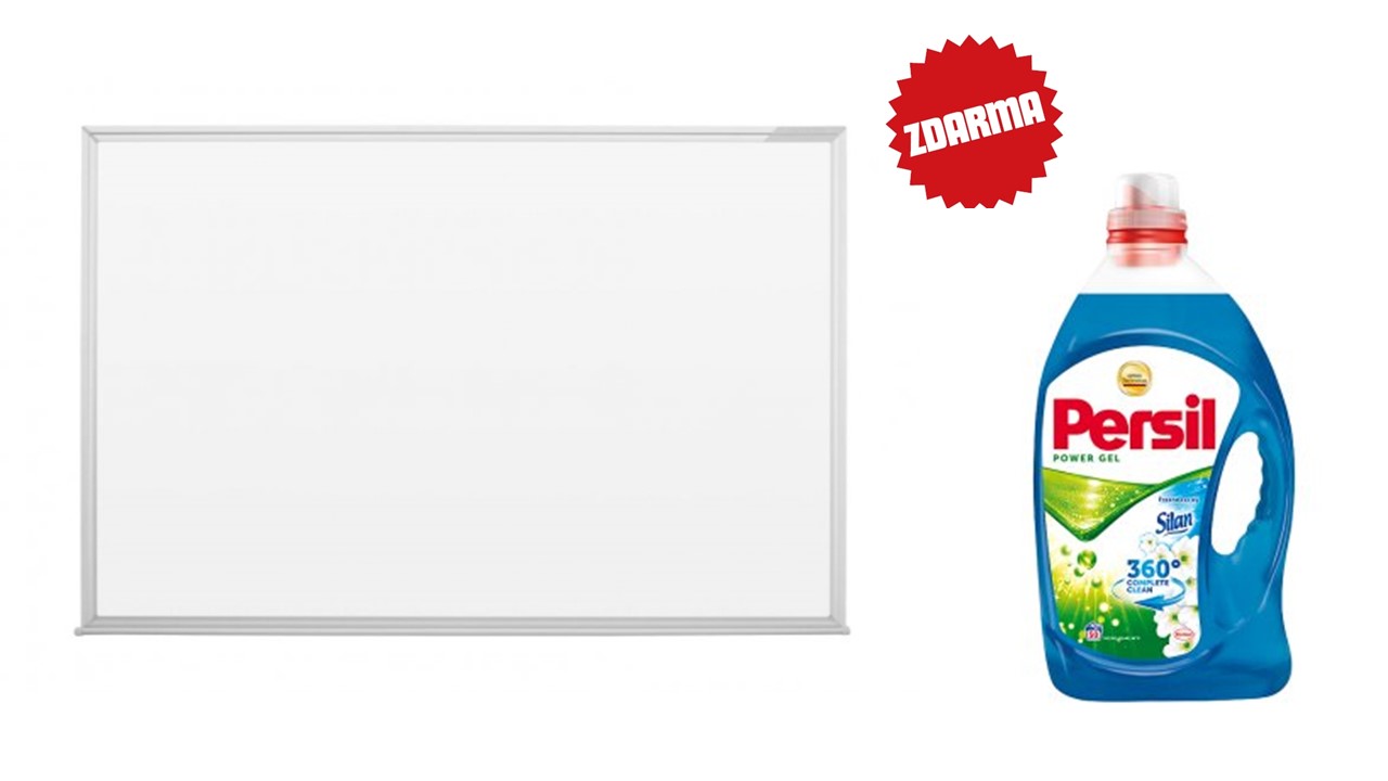 Tabule bílá magnetická MAGNETOPLAN 100 x 150 cm + dárek Persil prací gel 20 PD